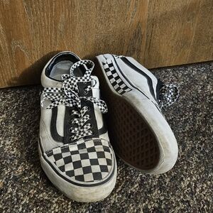 Checkered Black and White Sneakers